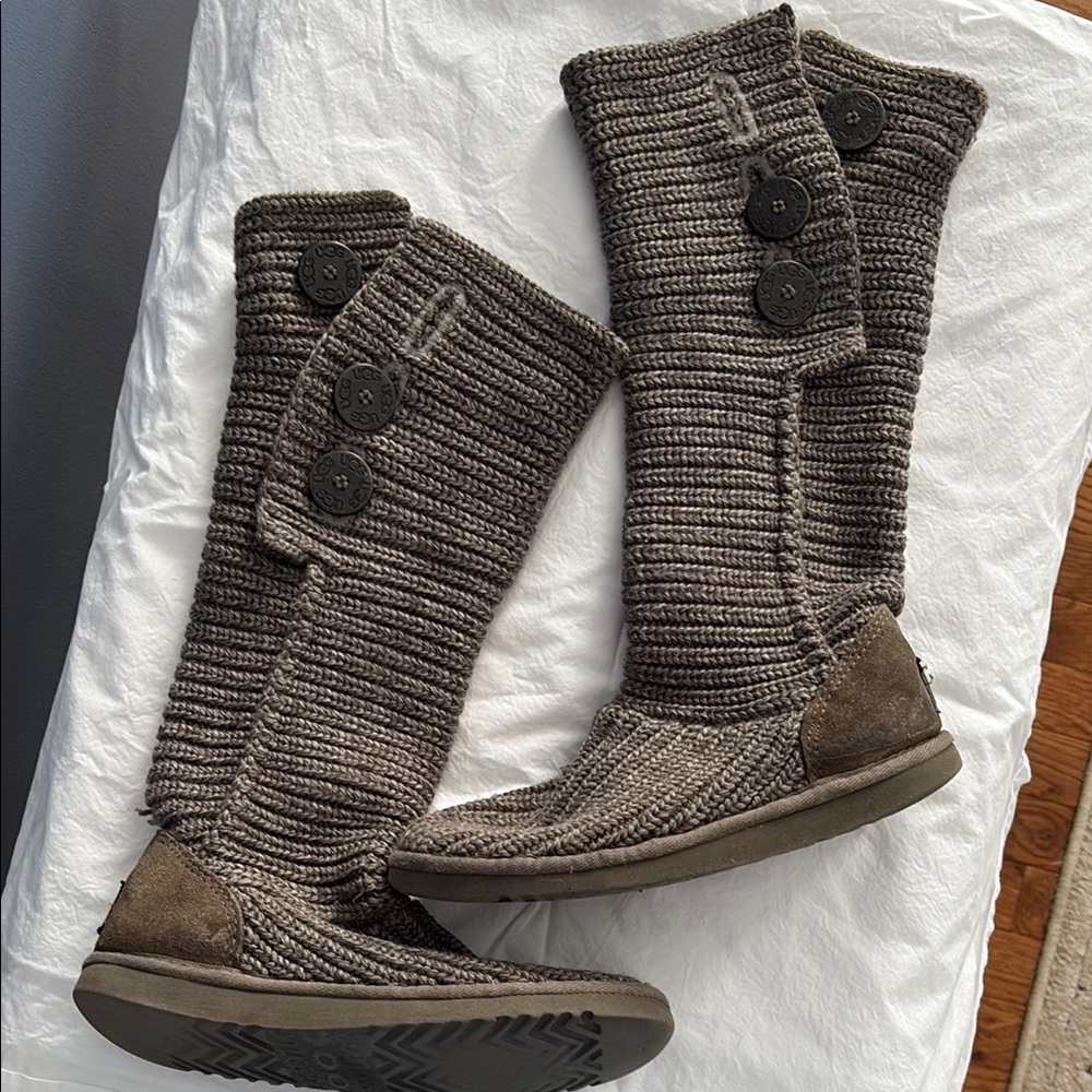 UGG Original Classic Cardy Knit Button-Up Tall Boots